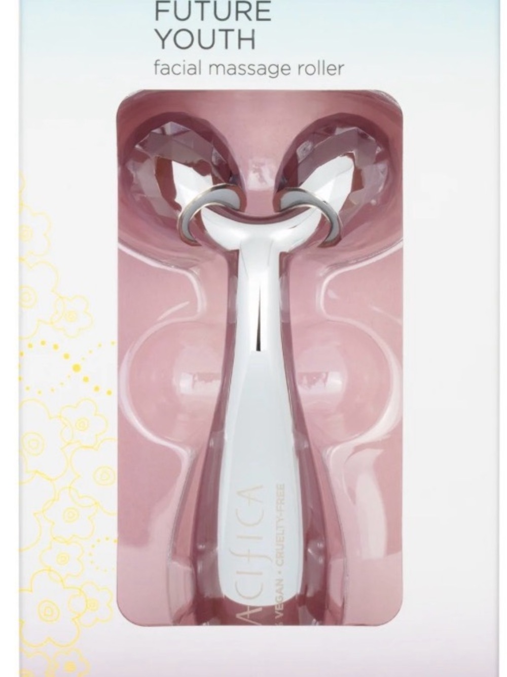 Future Youth Facial Massage Roller - Blush Pink & Silver